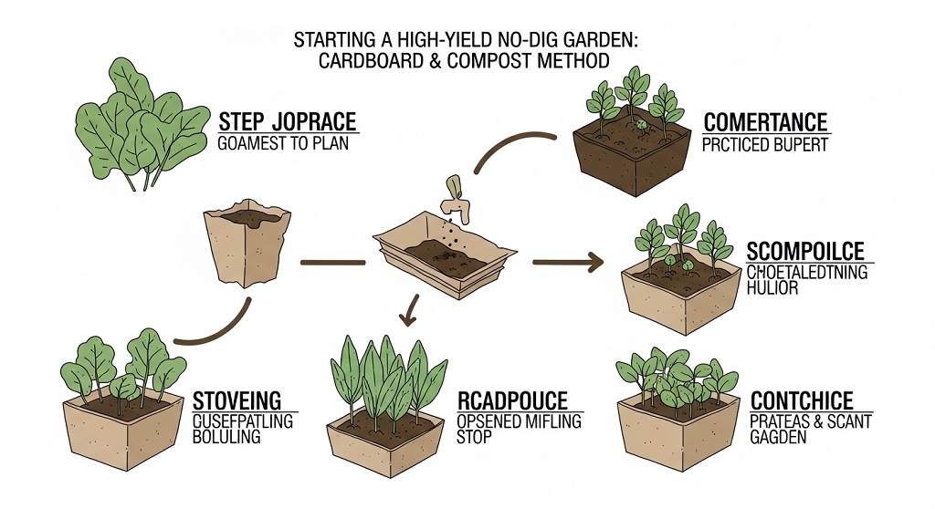 How to start a high-yield no-dig garden using only cardboard and compost